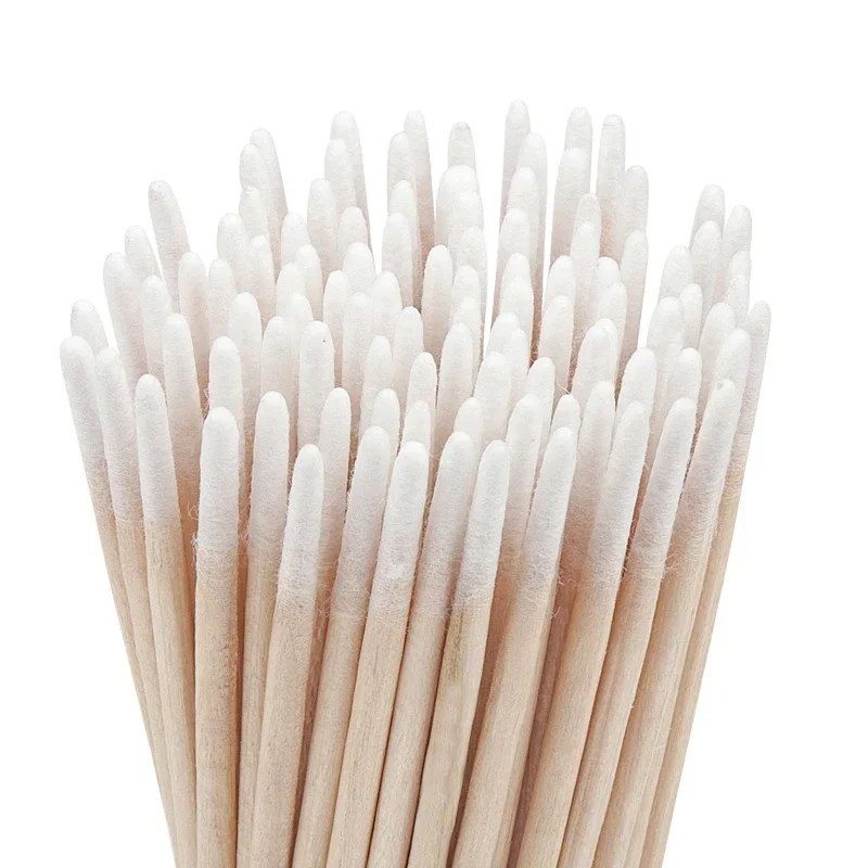 200/500/800PCS Ultra-compact Disposable Double-ended Wooden Cotton Swabs, Not Easy To Lint Eyelash Extensions Glue Removal Tools