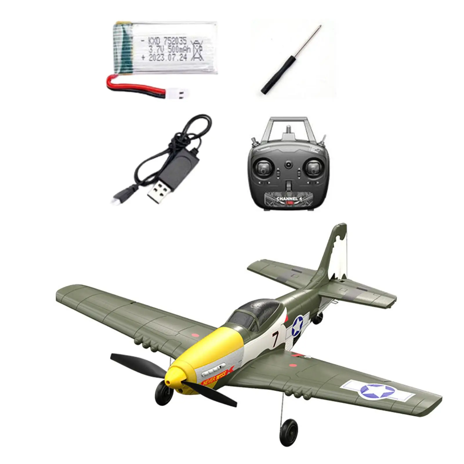 RC Plane Toys 4CH Model Remote Control Airplane for Beginners Children Kids