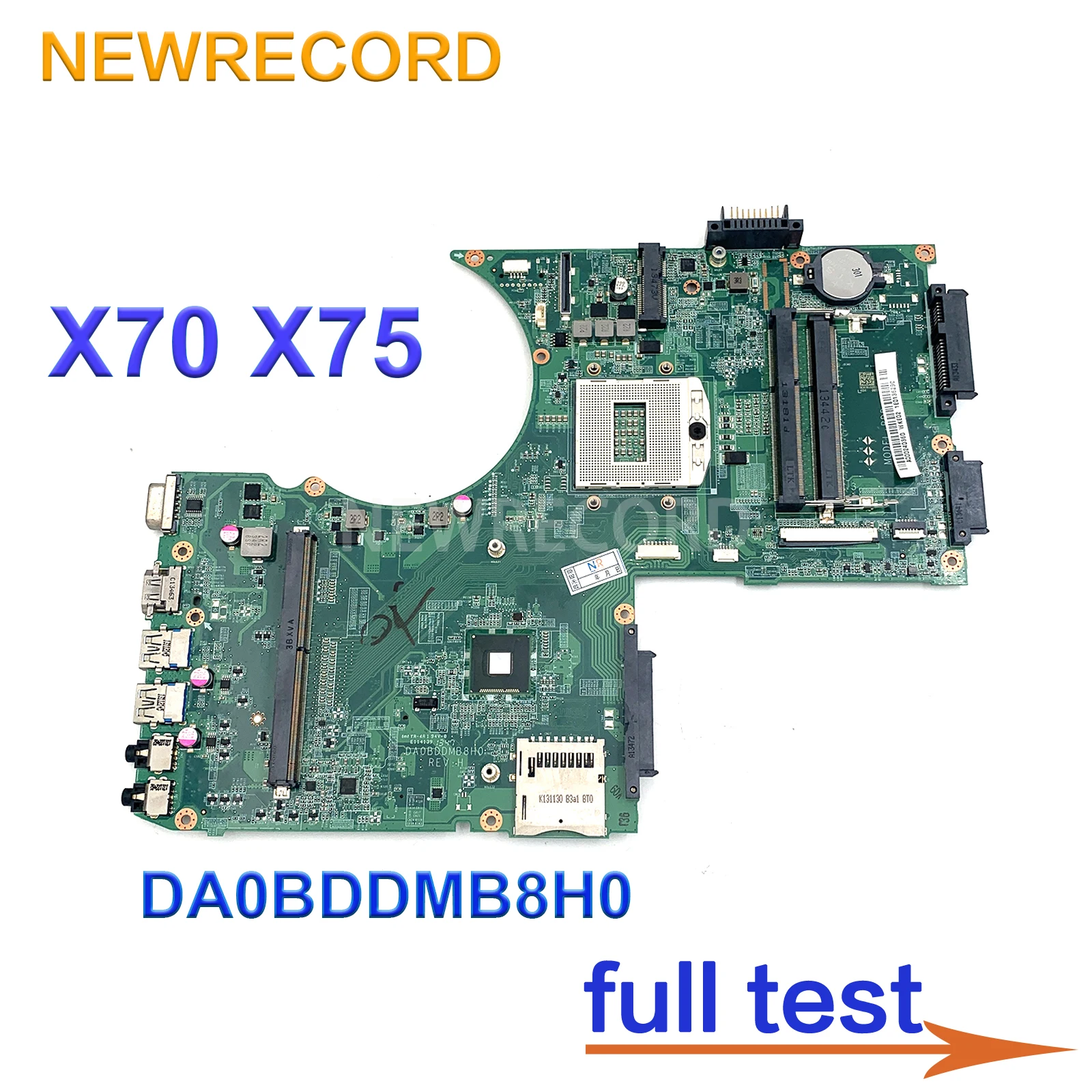 

For Toshiba Qosmio X70 X75 X75-A7170 Laptop Motherboard DA0BDDMB8H0 A000240360 17.3 inch with graphics slot DDR3L