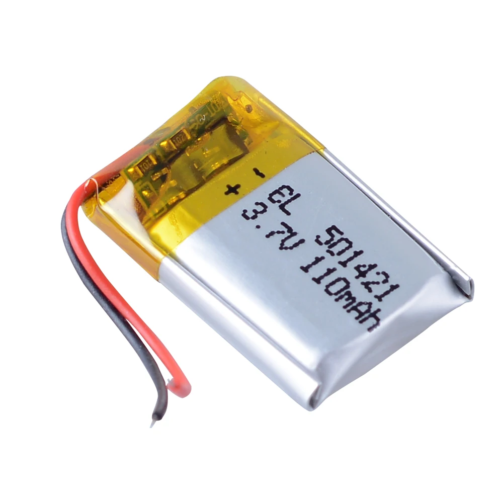 リチウムポリマー充電式リポバッテリー,3.7v,110mah,大容量,長寿命,さまざまなデバイスに適しています501522 501421