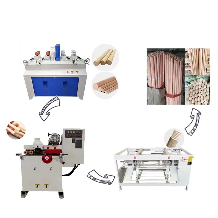 Low Price Round Stick Sanding Machine Wood Stick Rounding Machine Wooden Broom Stick Machine For Algeria