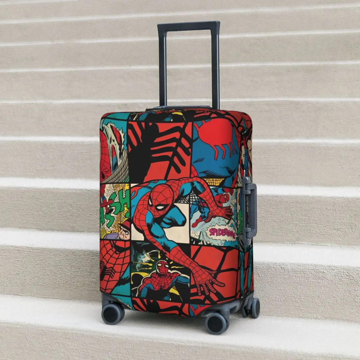 

Spider Man Comic Suitcase Cover Cruise Trip Flight Elastic Luggage Case Protector