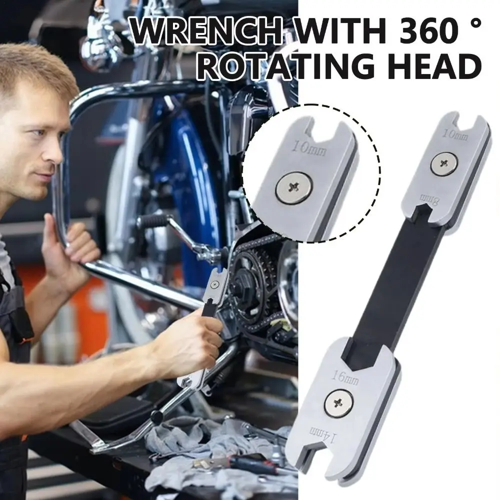 Portable 8in1 Wrench 360° Rotation Dual-use Installation Repair Quick Wrench Auto Repair Wrench for Motorcycle Auto Repair