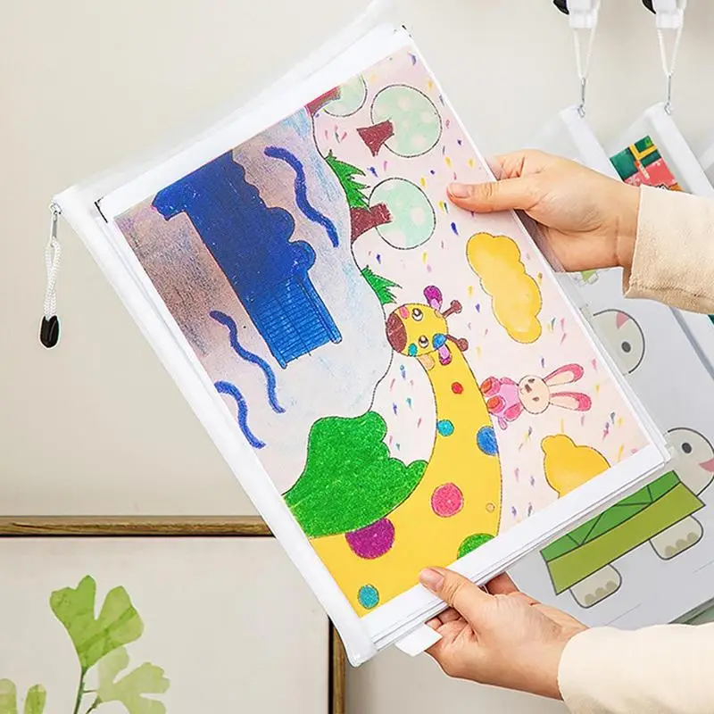 Puzzle Piece Storage Bags Doucument Pouch Extra Large Nylon Clear Zipper Bags 3pcs Multipurpose Pouch For School Supplies