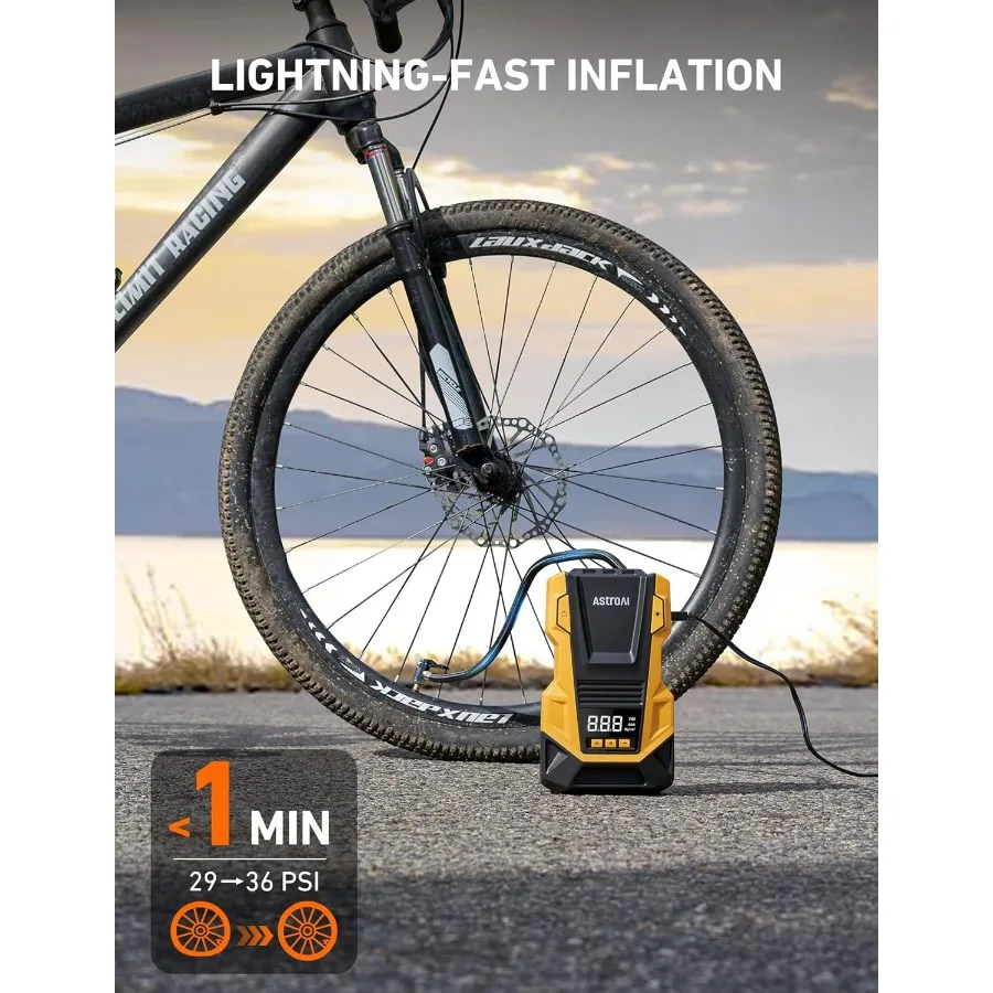 المحمولة التيار المتناوب تيار مستمر منفاخ لإطارات السيارات ضاغط الهواء لإطارات السيارات 150PSI مضخة هواء الضغط العالي مع المدمج مصباح ليد للسيارات لنا