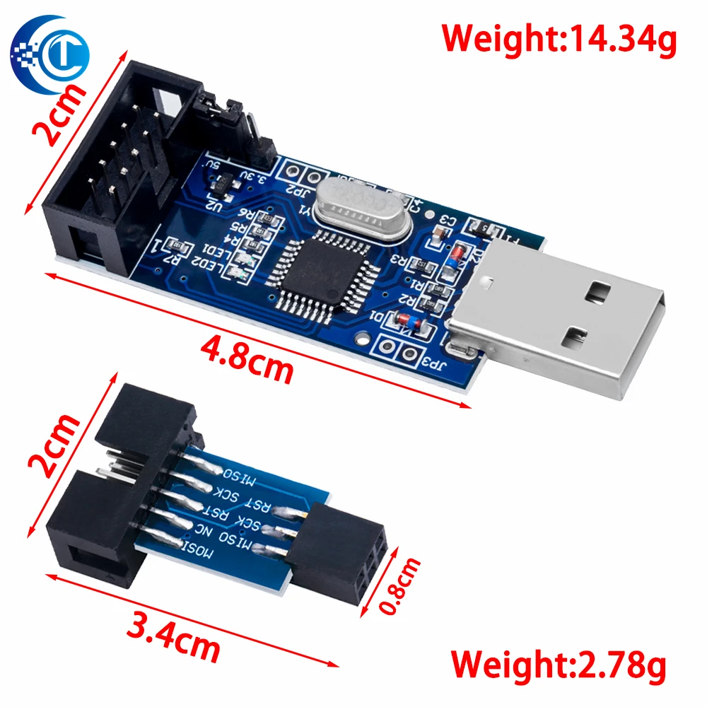 1PCS  USBASP USBISP AVR Programmer USB ISP USB ASP ATMEGA8 ATMEGA128 Support Win7 64