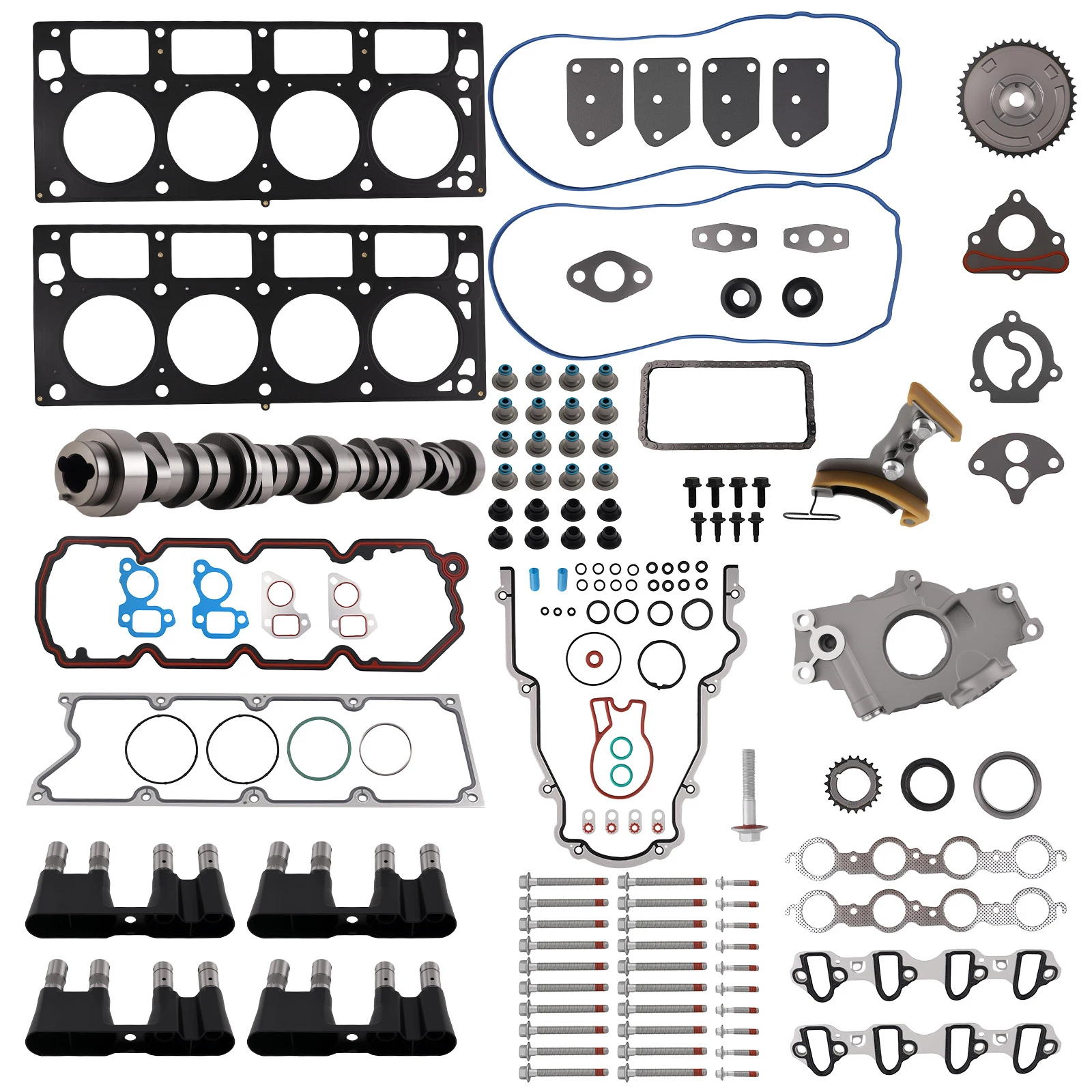 

Комплект распределительного вала и цепи ГРМ с прокладками для GMC Envoy 5.3L V8 2005-2009 ES72390 Комплект подъемников с комплектом цепи ГРМ Новый AFM