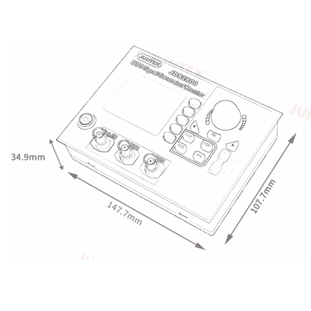 JDS2800 Fully CNC Dual Channel DDS Function Arbitrary Wave Signal Source Generator