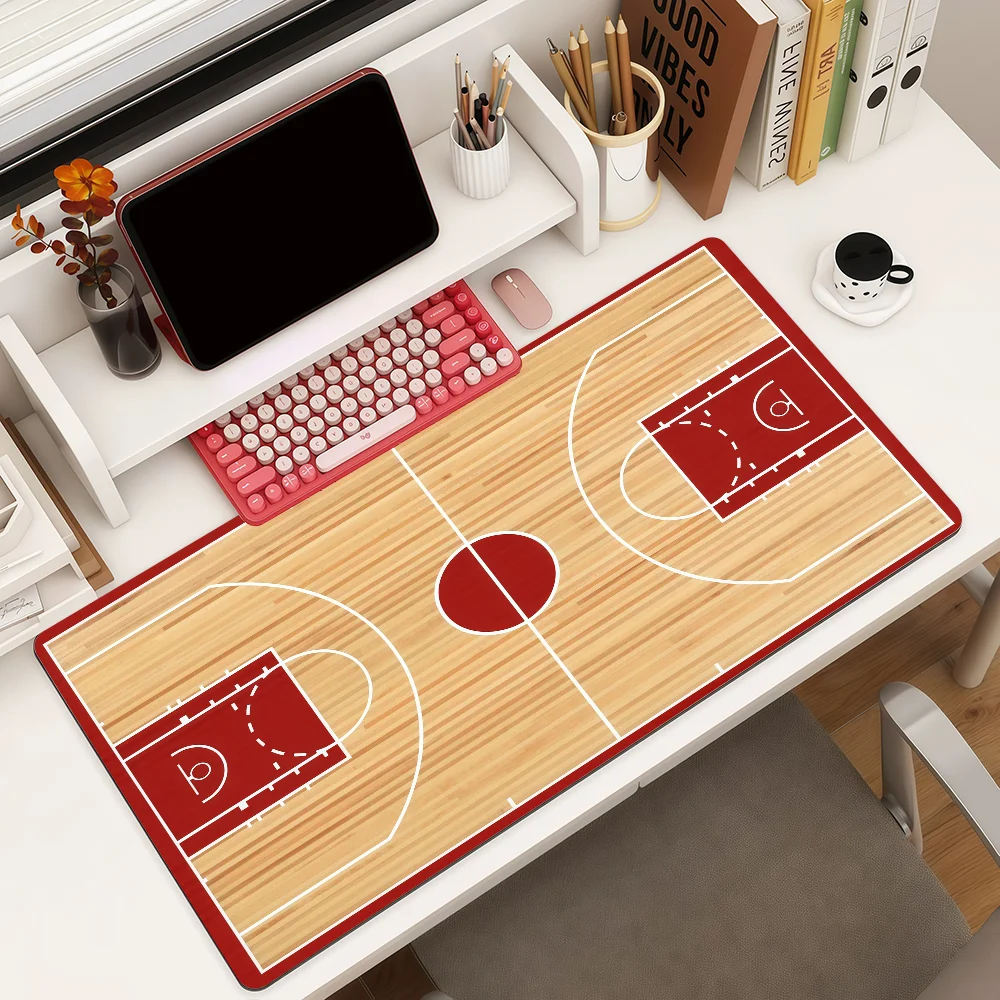 Basketball Court Mouse Pad Anti Slip Rubber Edge Locked Thickened Laptop Gaming Desk Mat