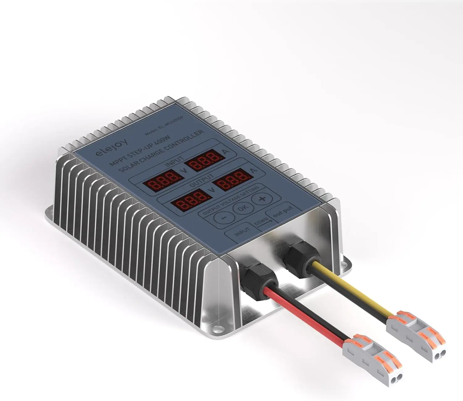 ELEJOY 15A MPPT Solar Charge Controller 24V-85V Step-Up Boost for LiFePO4 Lead-Acid Lithium Battery, HD LED Display Home/Camping