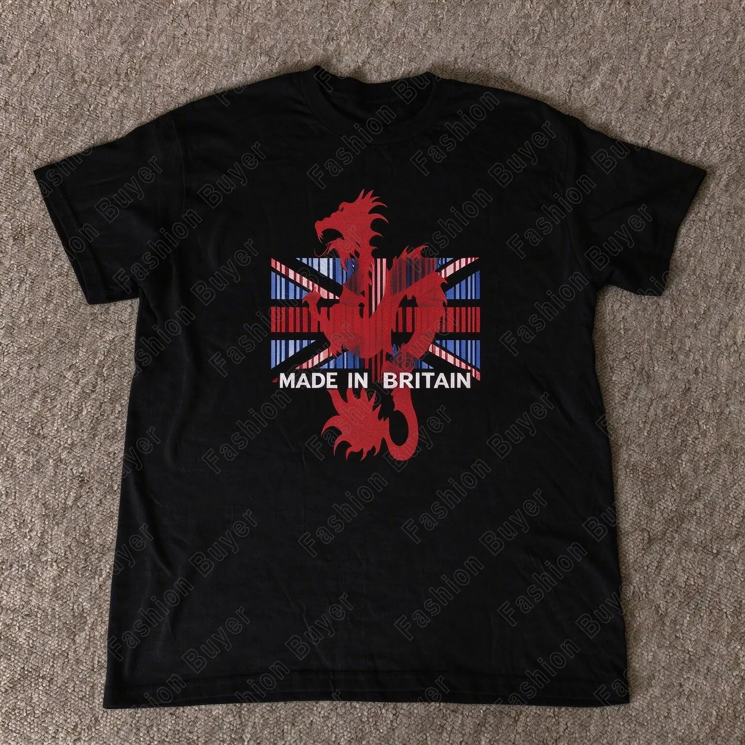 Vintage Britain Dragon Graphic Unisex Crew Neck Short-sleeved Retro Street Y2K Gothic Casual Fashion Tops Clothing Basic Tees