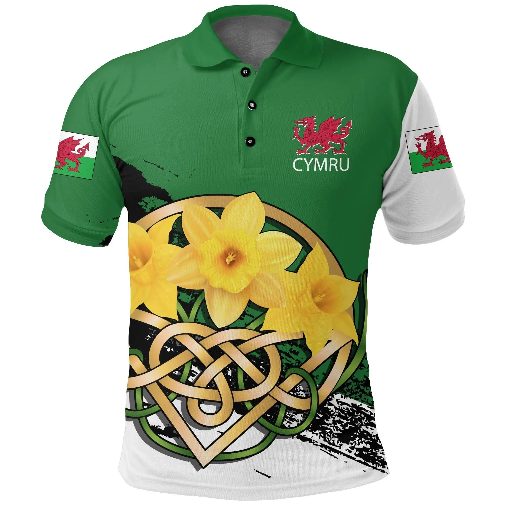 Custom Name Wales Flag Graphic Polo Shirt Summer Casual Men's Fashion Loose Esports Team Jersey Oversized Short Sleeve Tops view 6