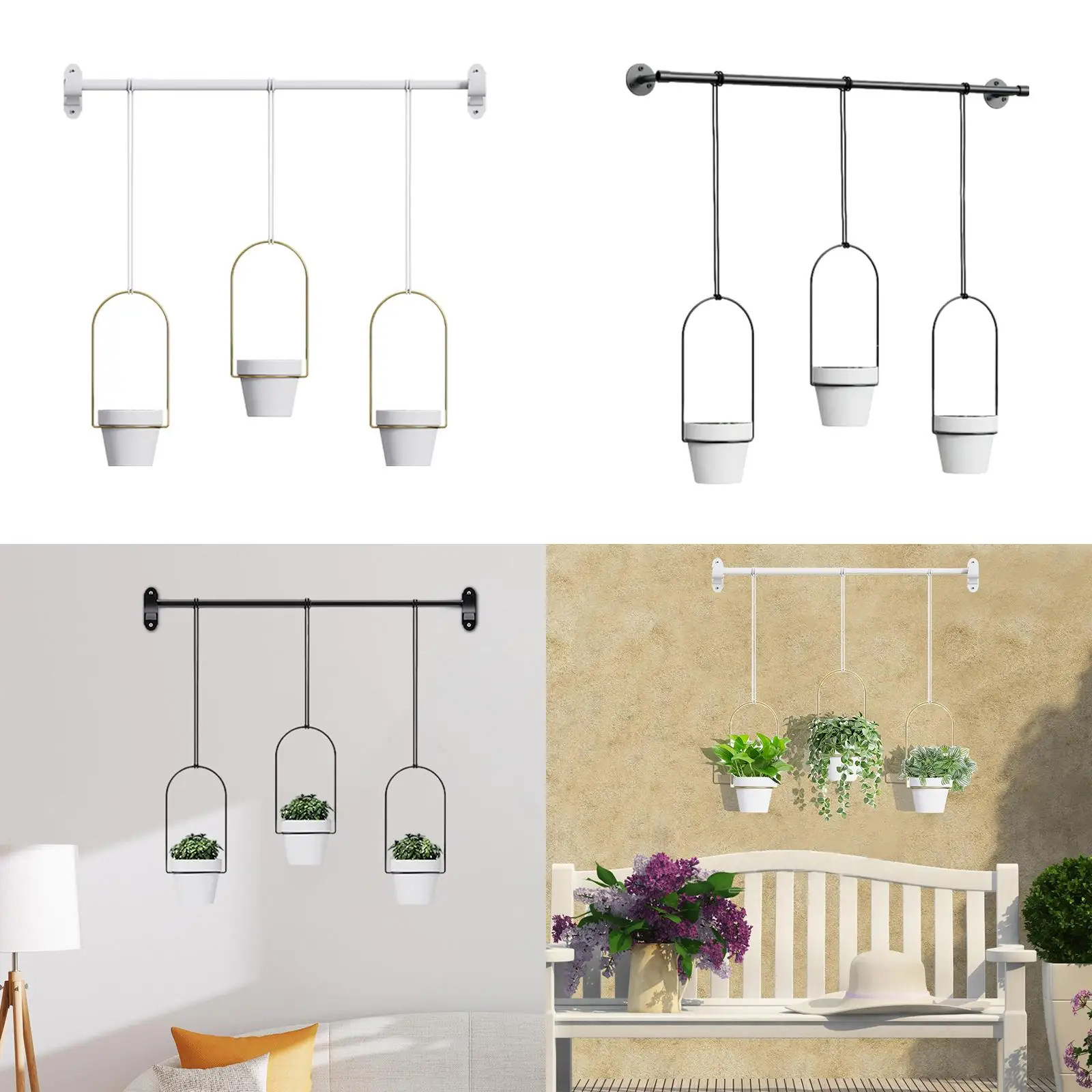 

Hanging Wall Planters Decorative Garden Decor for Greenery Kitchens Yard