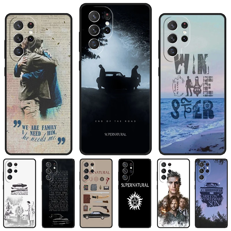 Supernatural SPN Dean Sam phone case For Samsung Galaxy S24 S23 S22 Ultra Note 10 20 Plus S8 S9 S10 S20 S21 FE Cover