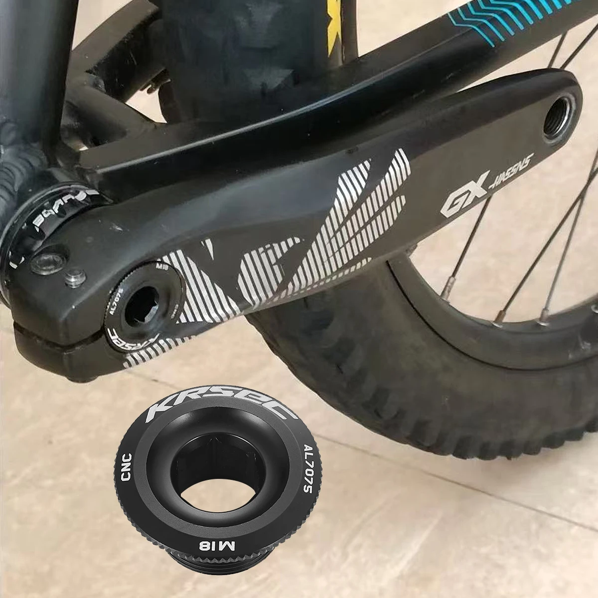 KRSEC Bike Crank Cover Crank Screw Aluminum Alloy Mountain Bike Color M15 M18 M20 Compatible With Ximano IXF M19 Bicycle Crank