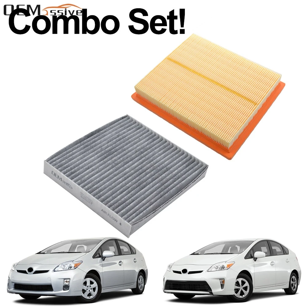 17801-37020 87139-YZZ08 Combo Set Engine Cabin Activated Carbon Air Filter For Toyota Prius XW30 V Lexus CT200H NX300H 1.8L 2.5L