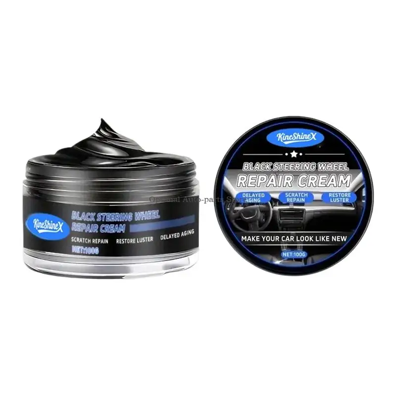  Car Steering Wheel Repair Cream, Leather Rubber Plastic Restorer Paste, Auto Interior Scratch Renew Repair Paste