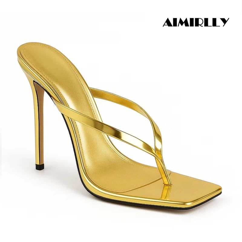 

Женские летние мюли на высоком каблуке, повседневные туфли-стилето с открытым носком, без застежек, для вечеринок и свадеб, разноцветные