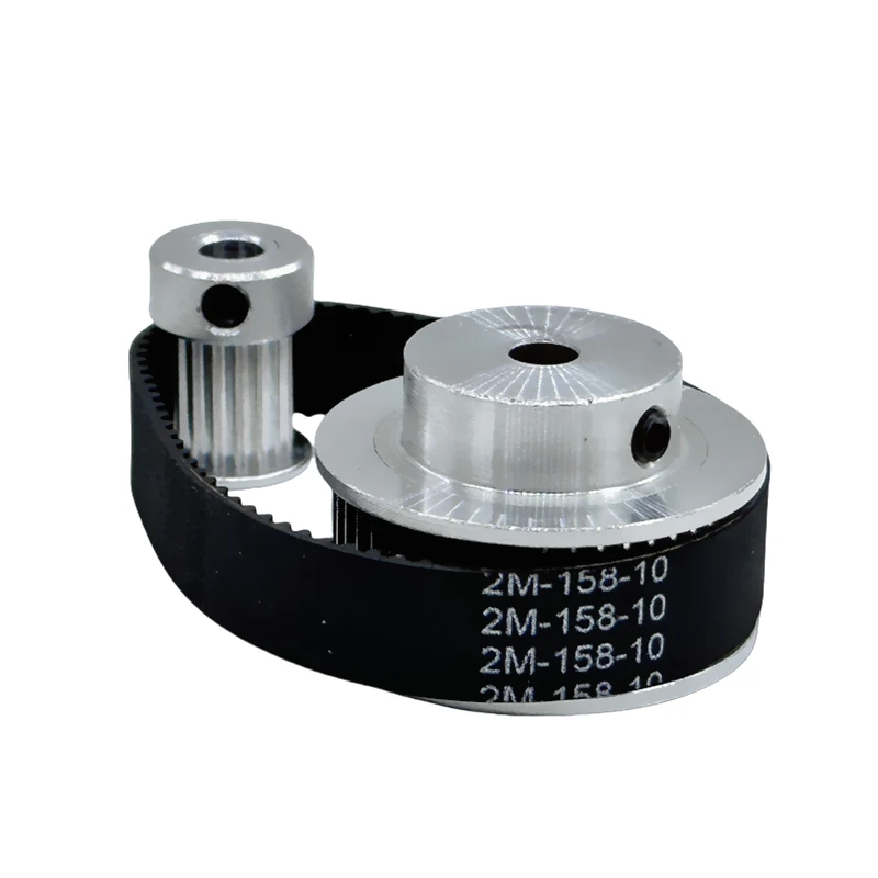 XIAOXI 3D GT2 Synchronous Wheels 16&48 Teeth 6mm Bore Aluminum Timing Pulley with Length 158 200mm/400mm/600mm Width 6/10mm Belt