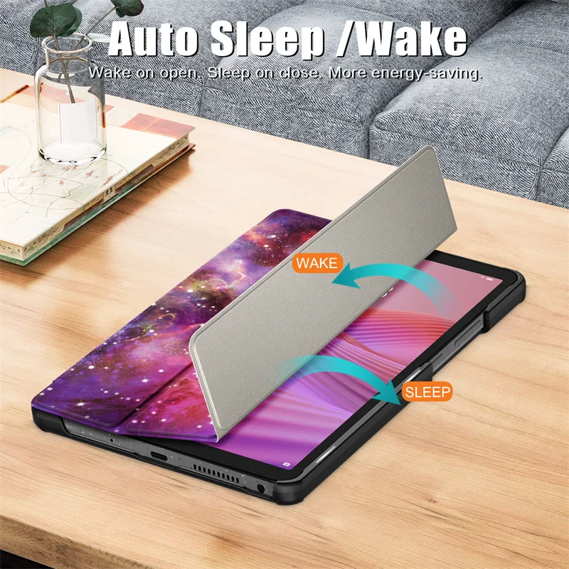 For Lenovo Tab One Case 8.7 TB305FU TB905XU Smart Magnetic Leather Paint Cover For Funda Lenovo Tab One 8.7 Lenovo Tab K9 Case