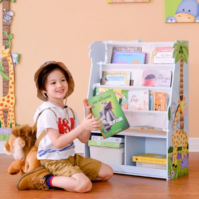 Sunny Safari Kids Book Display Storage Cabinet