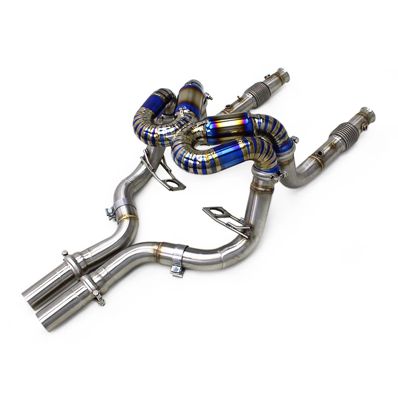 OBM Full Exhaust System For Lamborghini Murcielago LP640 V12 6.2L 2007-2010 SUS304 Straight Downpipe Titanium Axle Exhaust