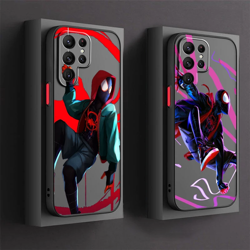 

Marvel Spider-Man Art Frosted Translucent For Samsung Note 20 A35 A03 A54 A31 A22 A34 A14 A24 A04 A55 5G Back Phone Case