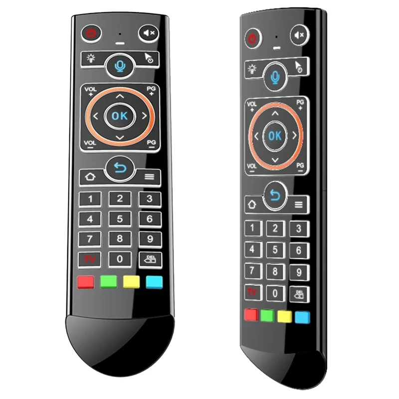 Q2 Smart TV Backlight Wireless Air Mouse IR Learning 2.4Ghz RF Smart Voice Remote Control For Computer TV Box