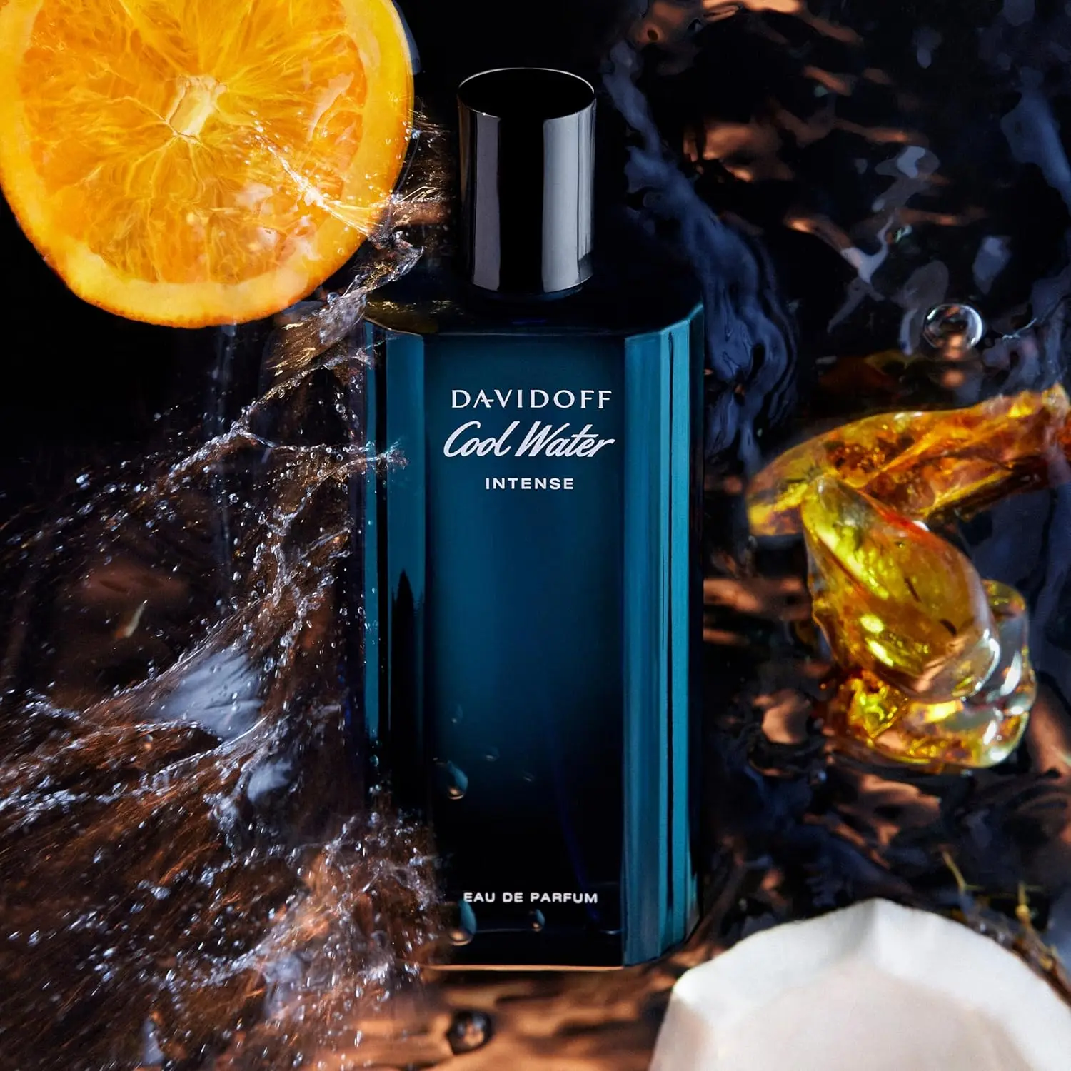 Davidoff EDP intense d'eau fraîche, 125 ml pour homme, parfum de mandarine ambre et vert avec eau de coco, longue durée