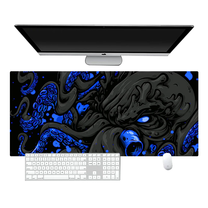 Large Mousepad Gamer Mousepads Keyboard Mat Desk Rug Octopus Monster Pc HD Desk Mats Company Oni Mouse Pad for Gift 90x40cm