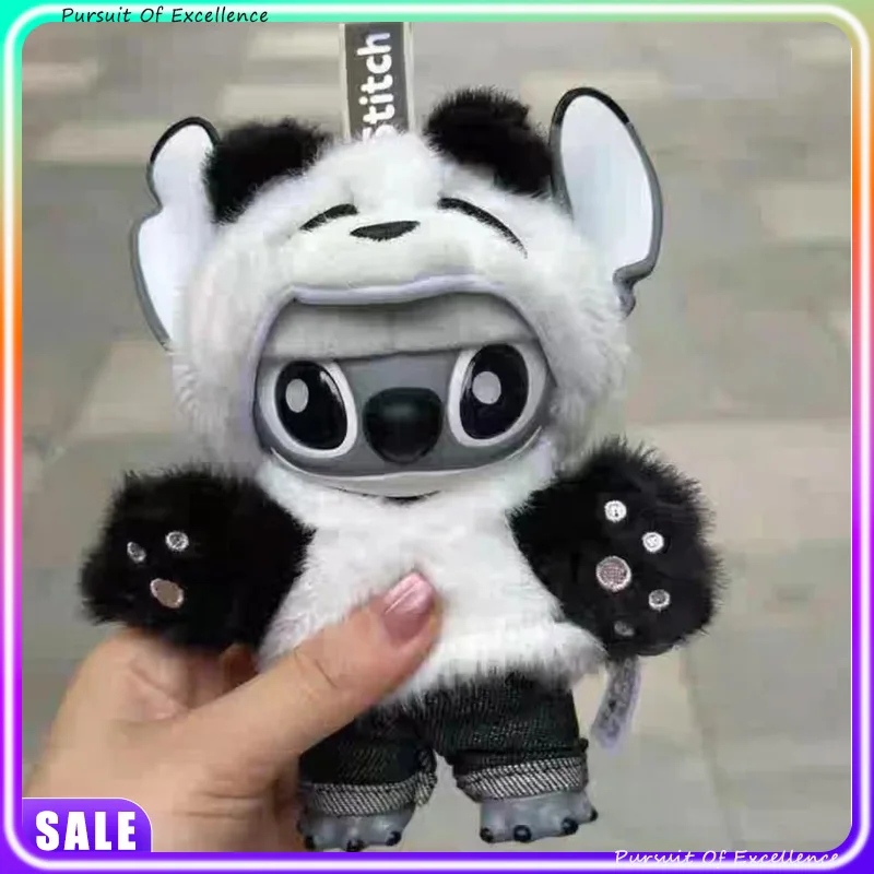 

Hot Selle Anime Panda Plush Stitch Elevator Pendant Collectible Original Vinyl Figure Model Decoration Toys Holiday Surprise
