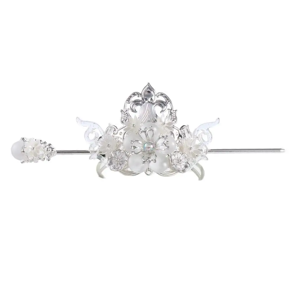 

Simple Hanfu Headdress Male Couple Circel Headwear Ladies Chinese Style Hairpins Hair Fork Hair Accessories Floral Hair Stick