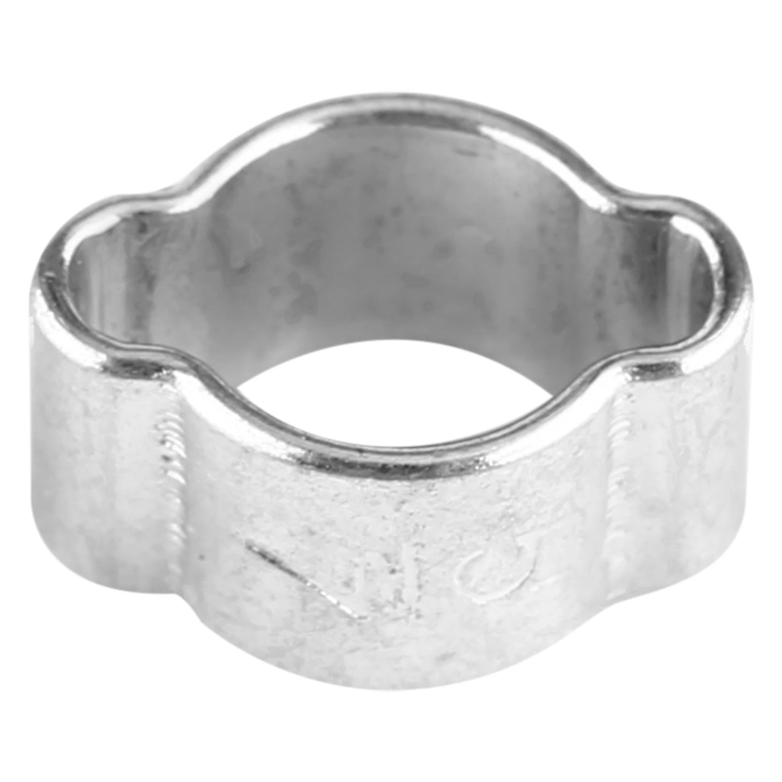 10Pcs Two Ear Hose Clamp 5‑23mm Hose Fastener for Fuel Petrol Pipe Tube 5‑23mm Iron Galvanized Ear Clamps