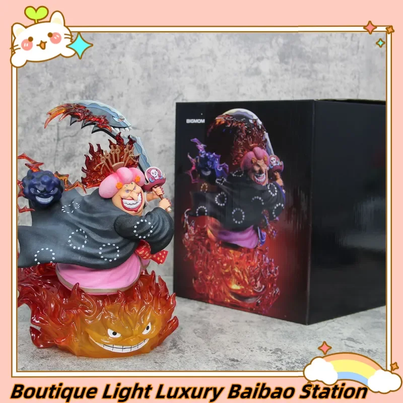 One Piece Quattro Imperatori Grande Mamma Charlotte Linlin Anime Action Figure 26 cm Ornamento da collezione Gk Statua Giocattolo Modello per i fan