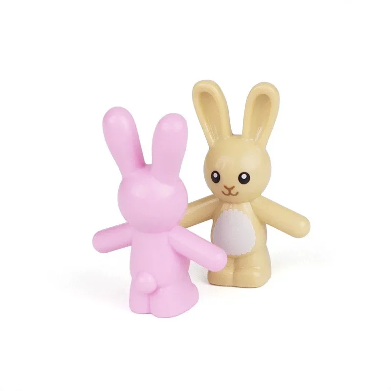 MOC 1PCS Part 66965pb01 Rabbit Standing With Black Eyes Building Blocks Kit 66965 Animal Land Bricks Particle Toy Children Gifts
