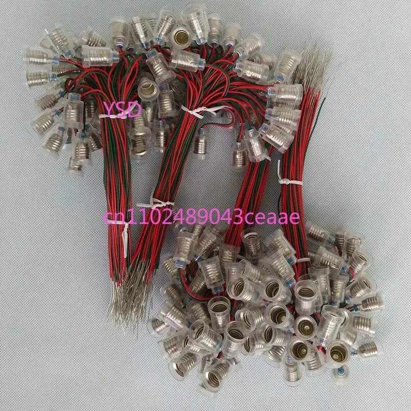 100pcs E10 Screw-shaped Strip Lamp Holder 23011 Small Lamp Holder for Physics Teaching Experiment