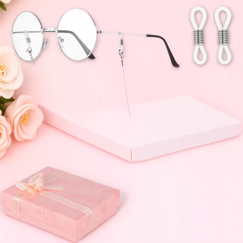 

70Cm Stainless Steel Snake Chain Eyeglass Holder Non Slip Adjustable Silver Rubber Tips Sunglasses Chain Neck Strap for Men