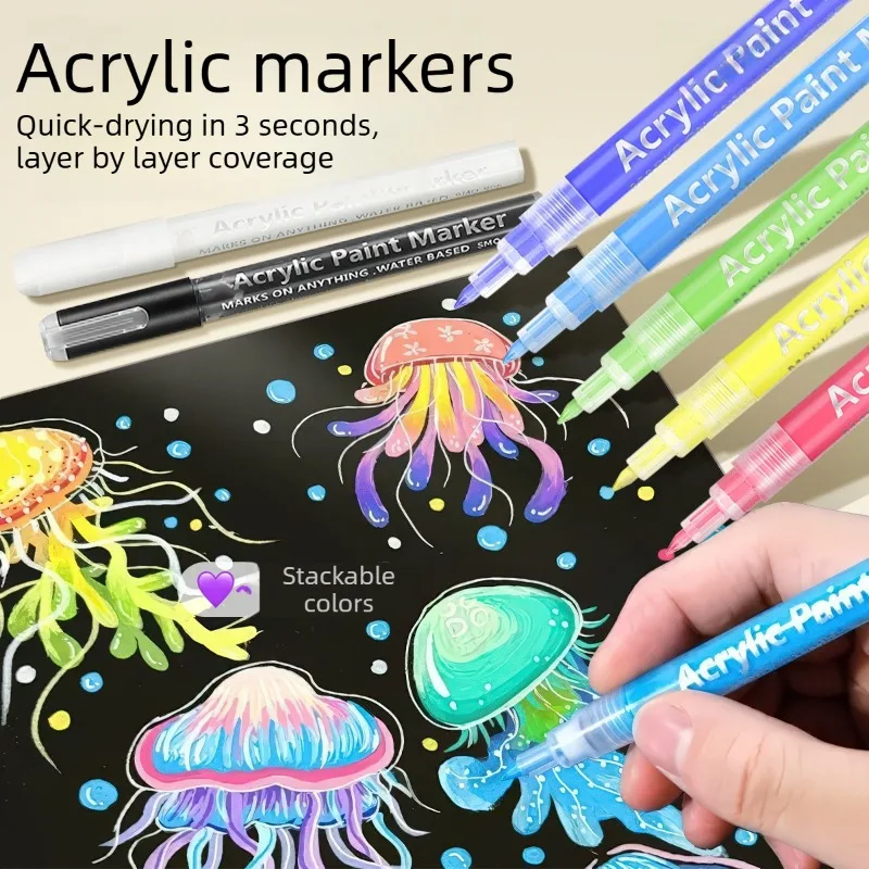

Markers Mark Pen Can Stack Colors for Painting DIY Graffiti Without Fading Waterproof Mark Pen