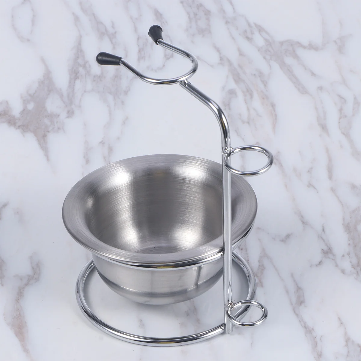 

Silver Shaving Stand 12cm 85cm Bottom Stainless Steel Antirust Corrosionresistant Organizer for Brush and Razor