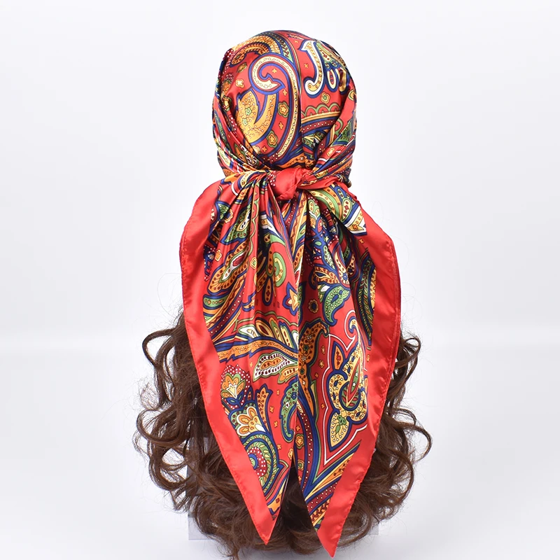 Autumn and Winter New Fashionable Personalized Trendy Cashew Nut 90CM Color Ding Generous Scarf for Women