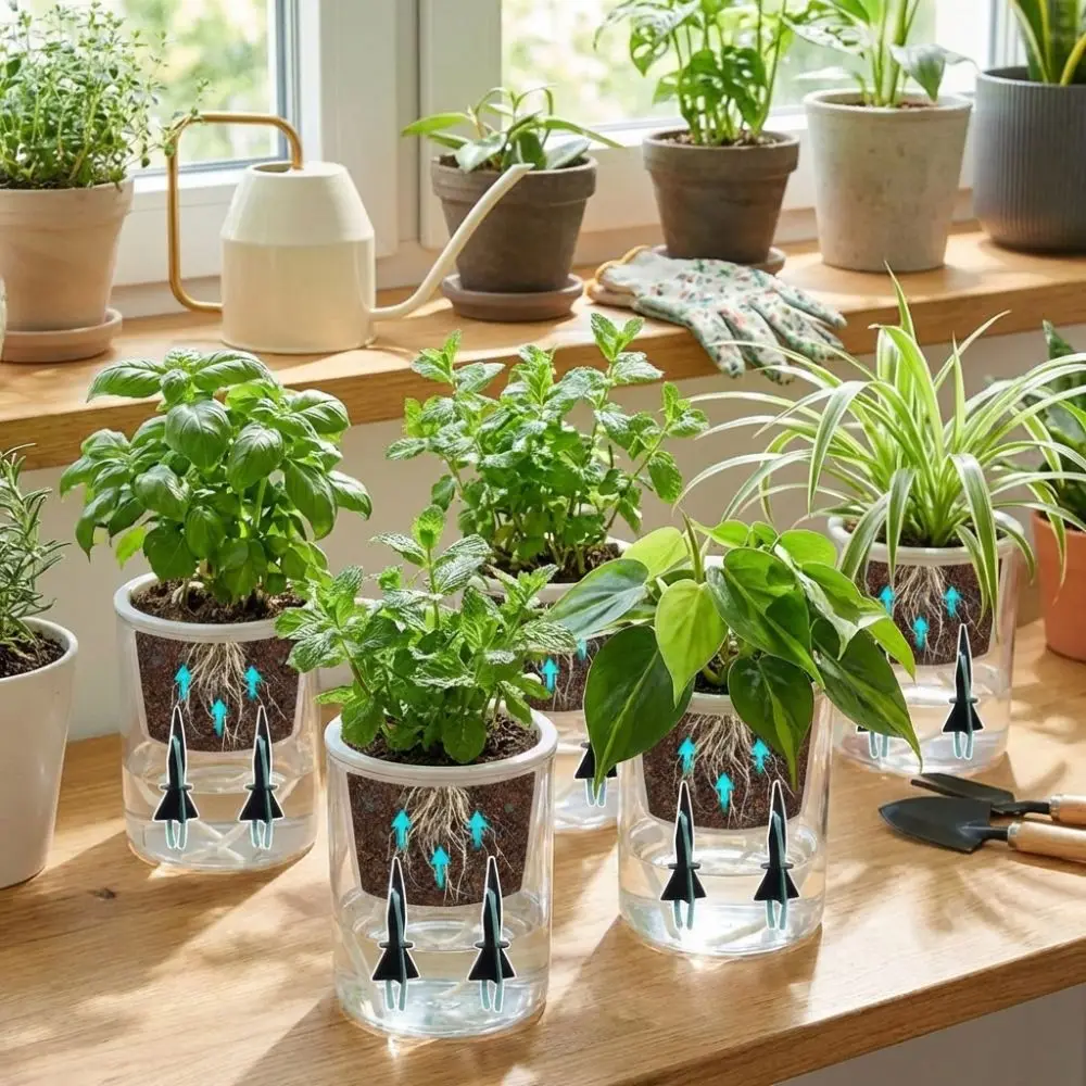 Adjustable Self-Watering Spikes Water-Absorbing Slow-Release Plant Watering Spikes Plastic Planting Tool Watering Devices