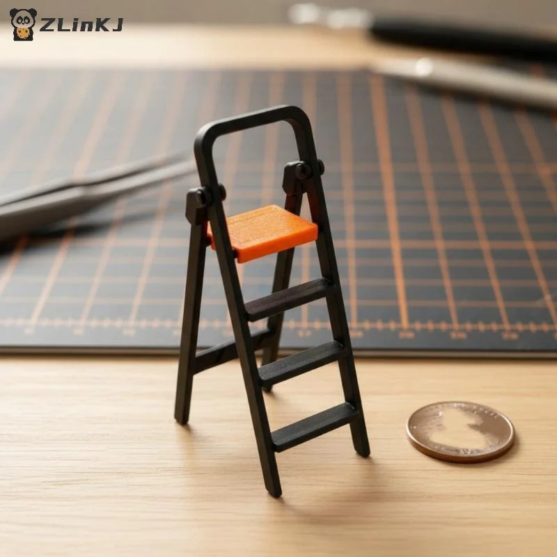 ▶Dollhouse Mini Plastic Ladder Model Dollhouse Furniture Ladder Decor Toy Accessories Micro Scene Construction Props
