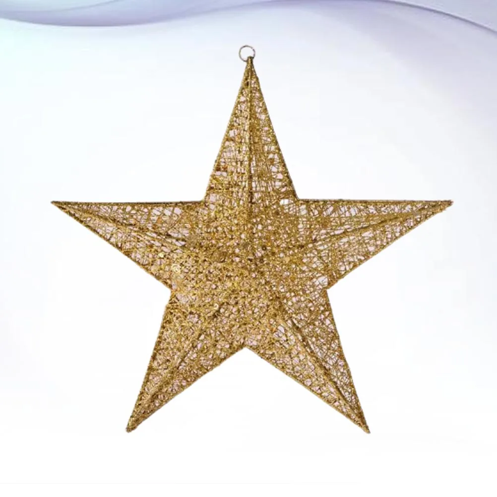 

Christmas Star Pendant Hanging Decoration 30cm Shiny Pentagram for Tree Home Garden Festival Christmas Party Props