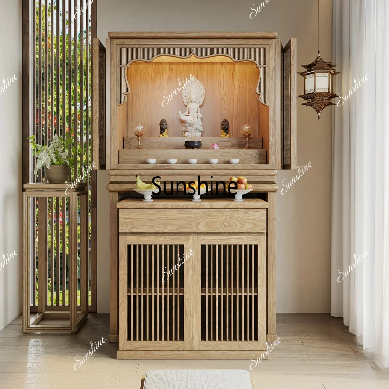Ebony casket new Chinese vertical cabinet household simple split folding