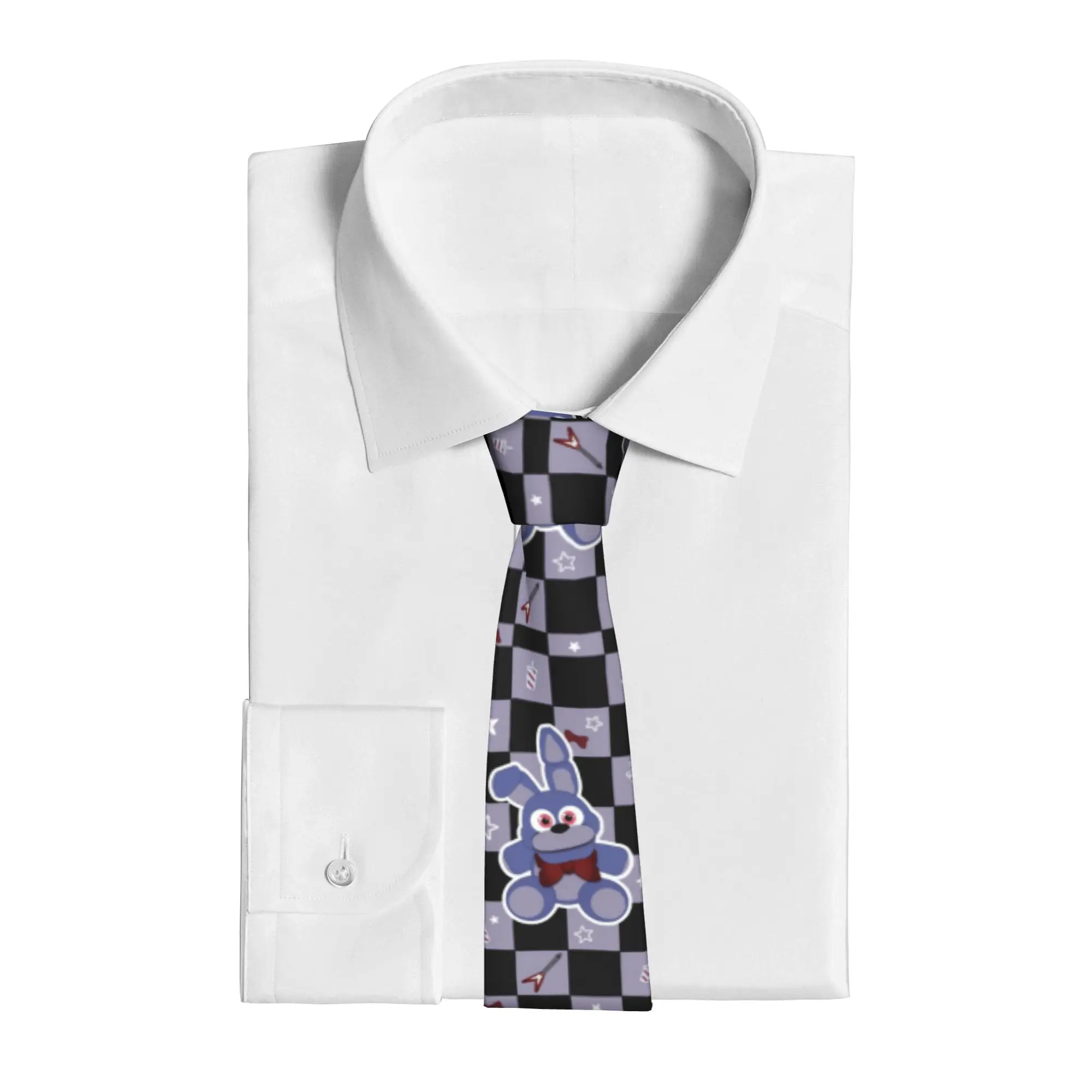 Fnaf Freddys Horror Game Bonnie Neckties Unisex 8 cm Cute Cartoon  Neck Tie for Women Casual Narrow Party Gravatas