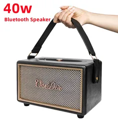 Oneder D6 40W High-Power Wireless Bluetooth Speaker Retro Portable Classic Style Nostalgic Wooden AUX/TF FM Radio Caixa De Som