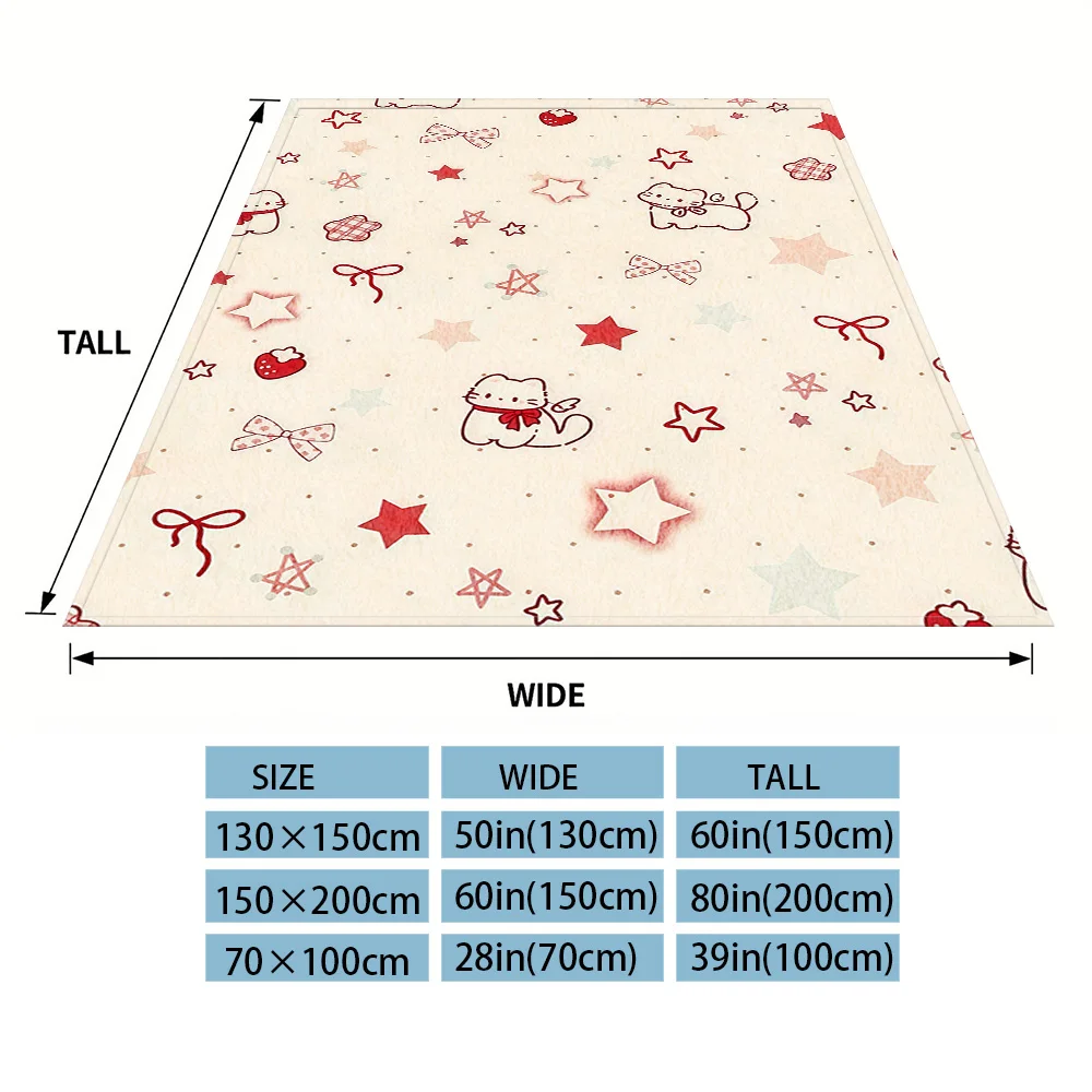 Red Kitty Nap Blanket,Flannel Blanket,Suitable For Sofas,Beds,Cars,Rooms,Offices,Camping,Exquisite Gift Blankets