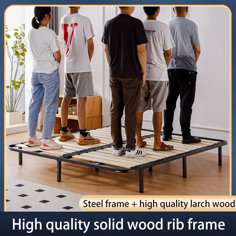 

Bed Frame Thickened Solid Wood Row Frame 1.8 m Bed Board Foldable Bed Frame Tatami 1.5 m Dragon Frame Steel Frame