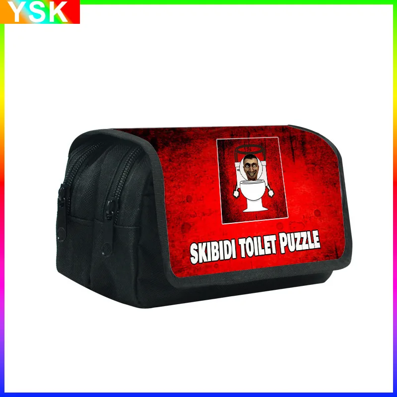 Skibidi Toilet Pen Bag Game Peripheral Pencil Box Primary School Student Stationery Box Pencil Bag Boys Anime Cartoon Mochila