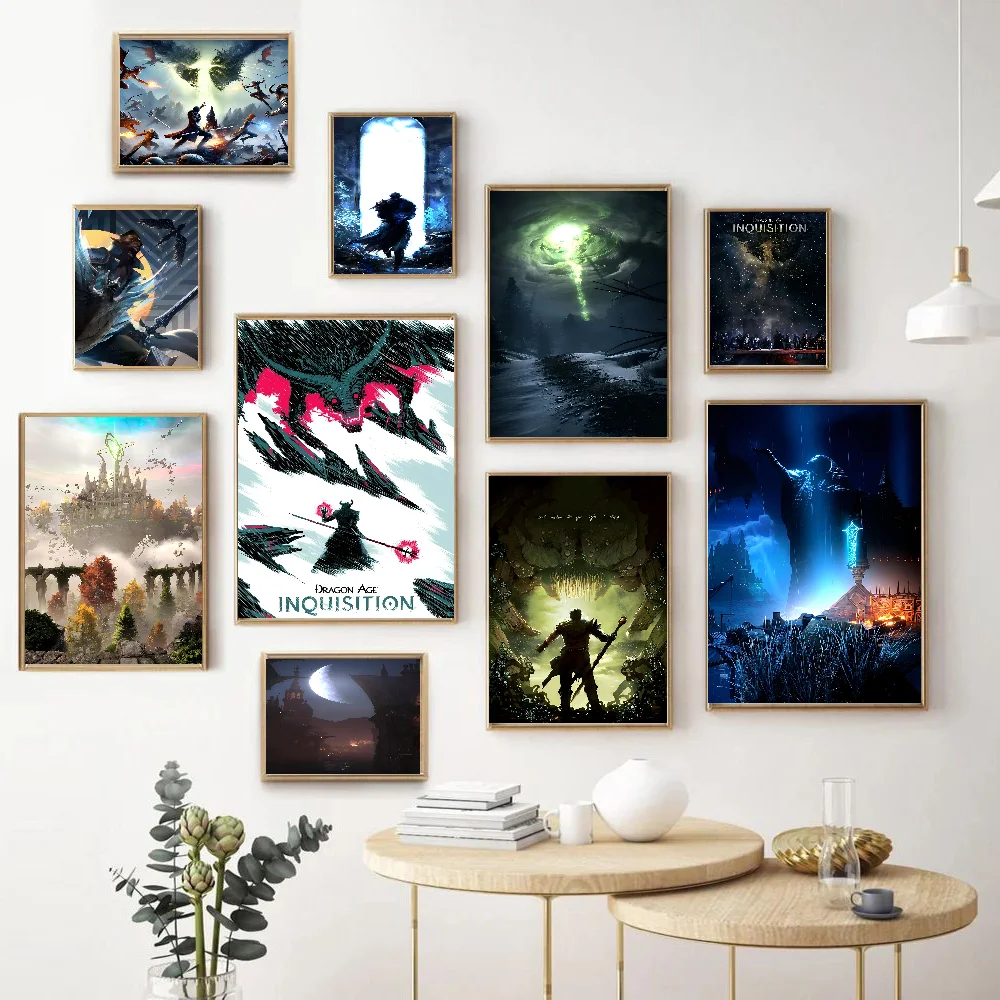 Game Dragon A-Age The Veilguard Anime Posters Sticky HD Quality Wall Art Retro Posters For Home Kawaii Room Decor